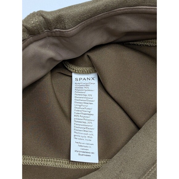 Spanx Women's Size Small Rich Caramel Brown Faux Suede Full Length Leggings - Picture 4 of 5